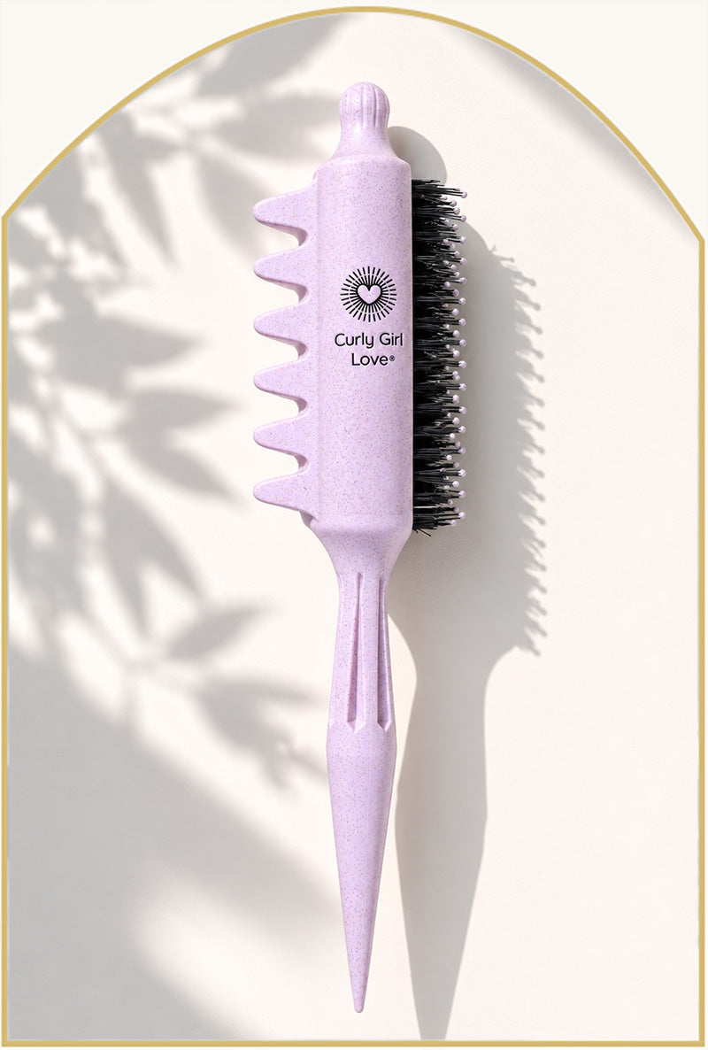 NEW Curly Girl Love Large Clump Bruch Bioplastic sugarcane PURPLE