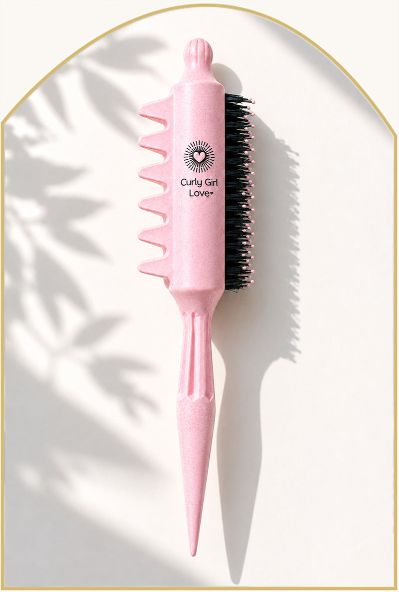 NEW Curly Girl Love Large Clump Bruch Bioplastic sugarcane PINK