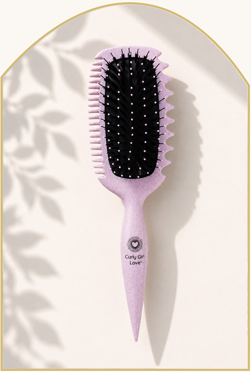 NEW Curly Girl Love Small Clump Brush CREATE VOLUME bioplastic sugarcane purple