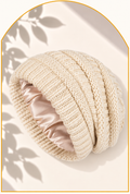 Winter Muts Beanie Satijnen voering beige / oat