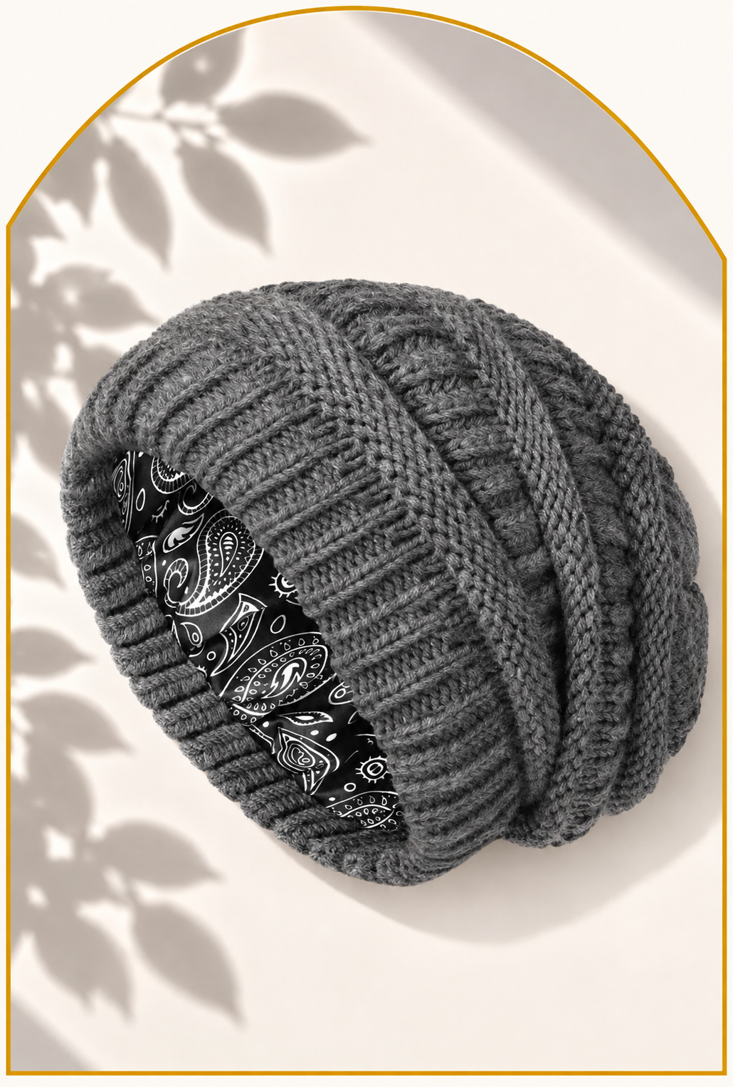 Winter Muts Beanie Satijnen voering grijs / grey