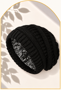 Winter Muts Beanie Satijnen voering zwart / black