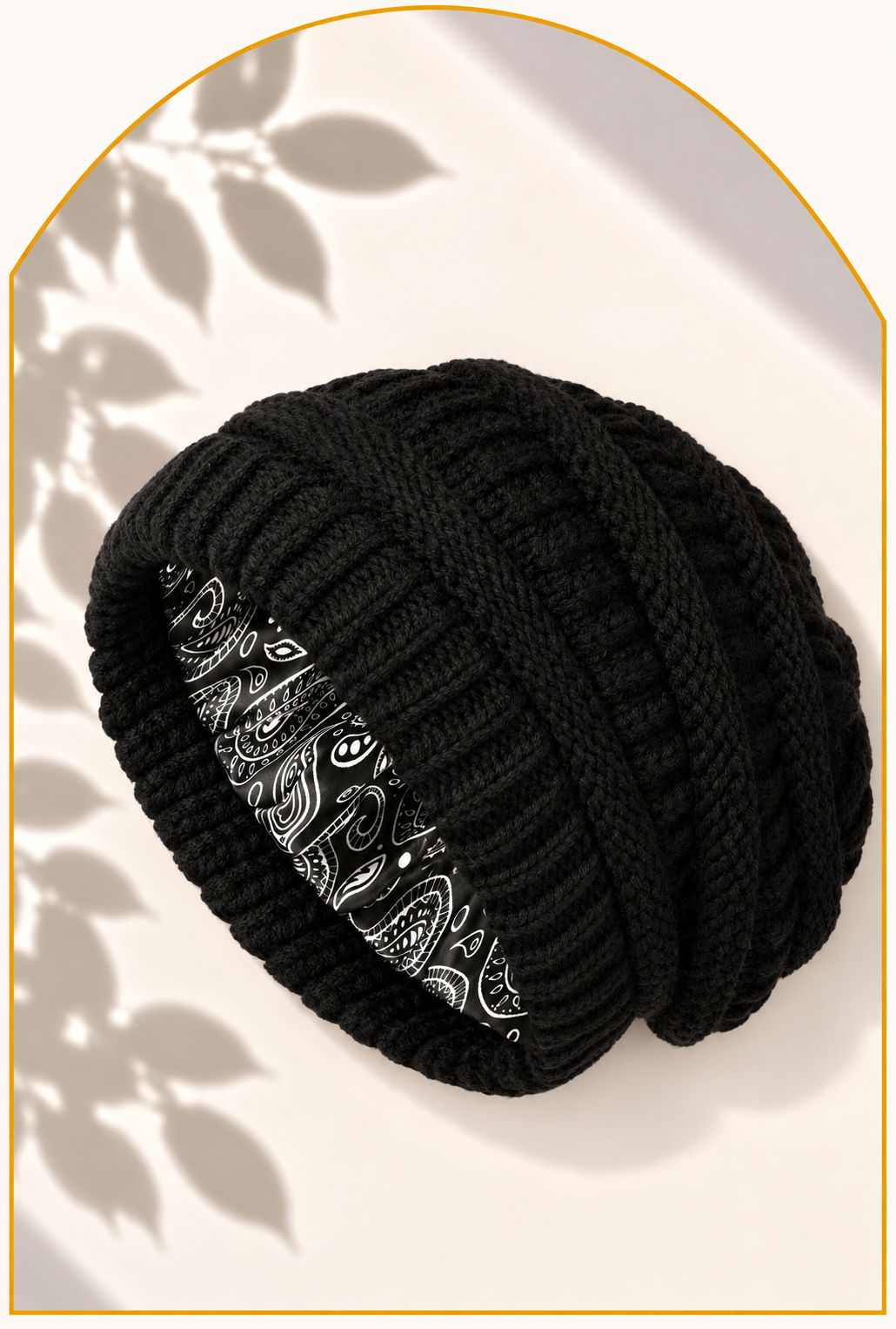 Winter Muts Beanie Satijnen voering zwart / black